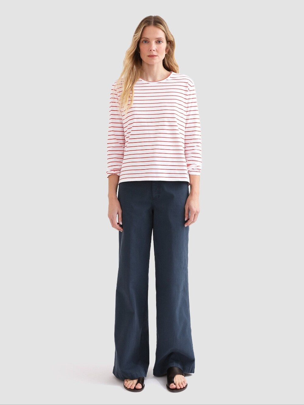 KULE Modern Long Tee - Pink / White